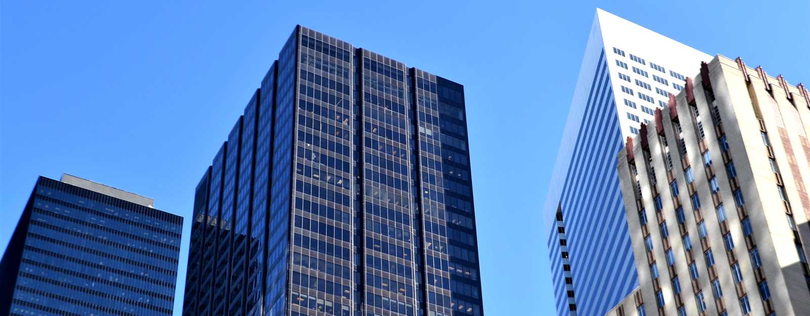 Photo of city buildings.