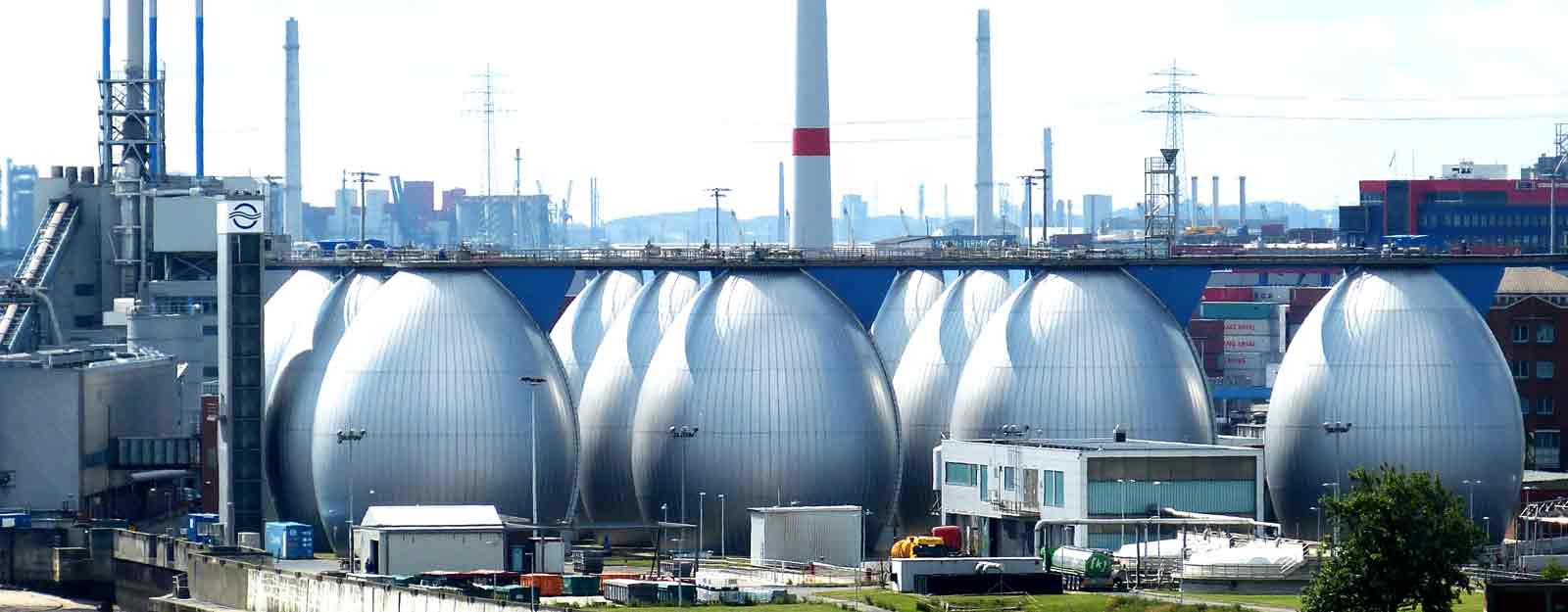 Photo of a wastewater treatment plant.